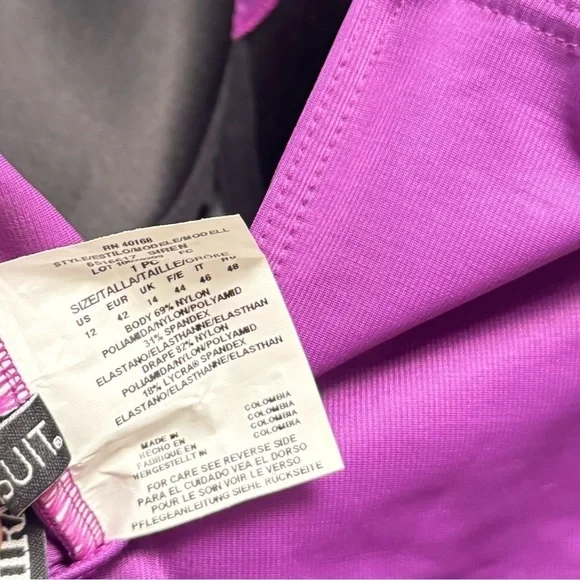 Miraclesuit Twist-Front Siren One-Piece, Orchid Purple, swimsuit, swim - Picture 9 of 14